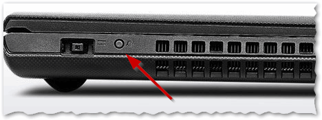 Рис. 1. Lenovo G50-кнопка входа в BIOS