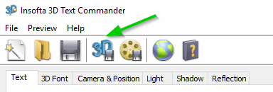 Рис. 2. 3D Text Commander: сохранение результатов работы.