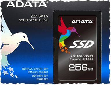 A-DATA - обратите внимание, что на упаковке, помимо объема и форм-фактора, указывается и интерфейс - 6 Gb/s (т.е. SATA III).
