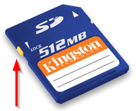 MicroSD с защитой от записи.
