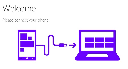 Запрос на подключение телефона в программе Windows Phone Recovery Tool