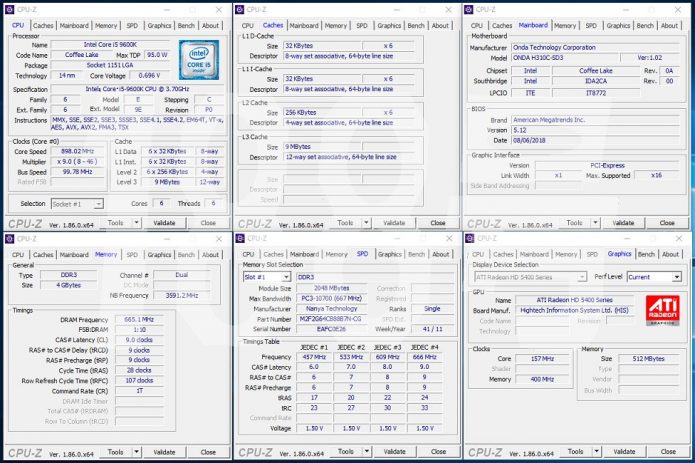 Скриншоты из CPU-Z