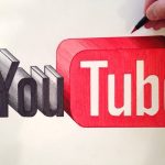 Нарисованный 3d логотип YouTube